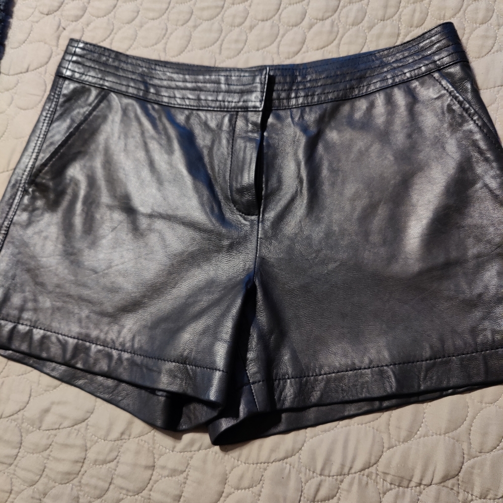 Trouve Genuine Leather Short Shorts - Size 12